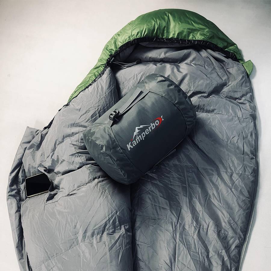 Lightweight Down Sleeping Bag - Mummy Shape, 25°F, Large - Green