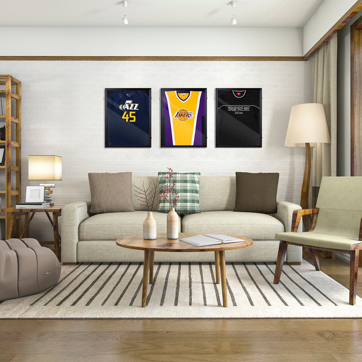 Jersey Display Case 24 x 32in - Wall Mounted Shirt Frame with UV Protection