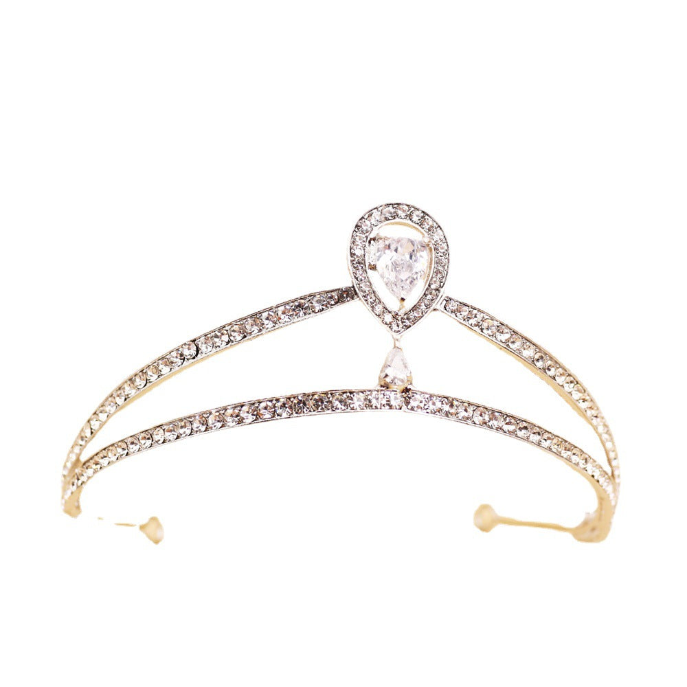 Wedding Bride Crown - White Crystal Alloy Tiara