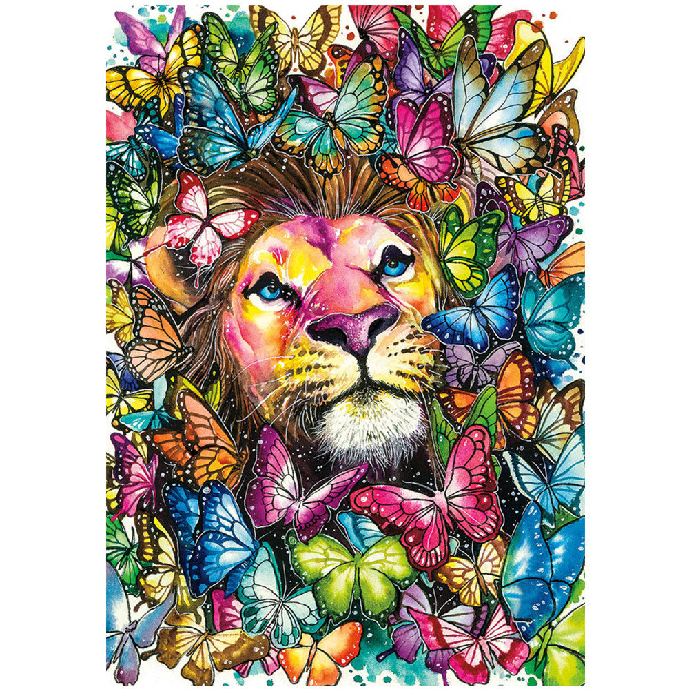 Diamond Painting Animal Fox Leaf Mosaic Kit - Round & Multi-Size Options