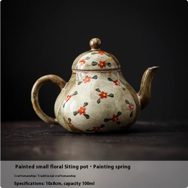 Small Floral Hand-Painted Ceramic Cup Set - Chinese Teaware, 50ml