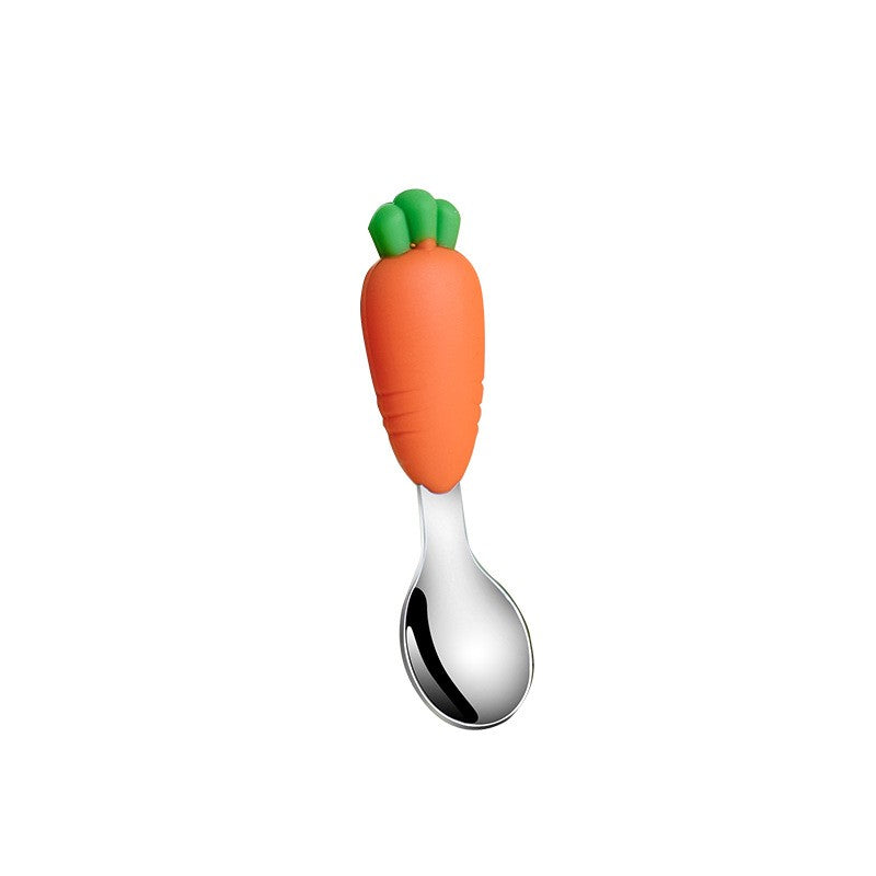 Children's Silicone Dining Plate Set with Suction Cups & Utensils - Cute Baby Tableware