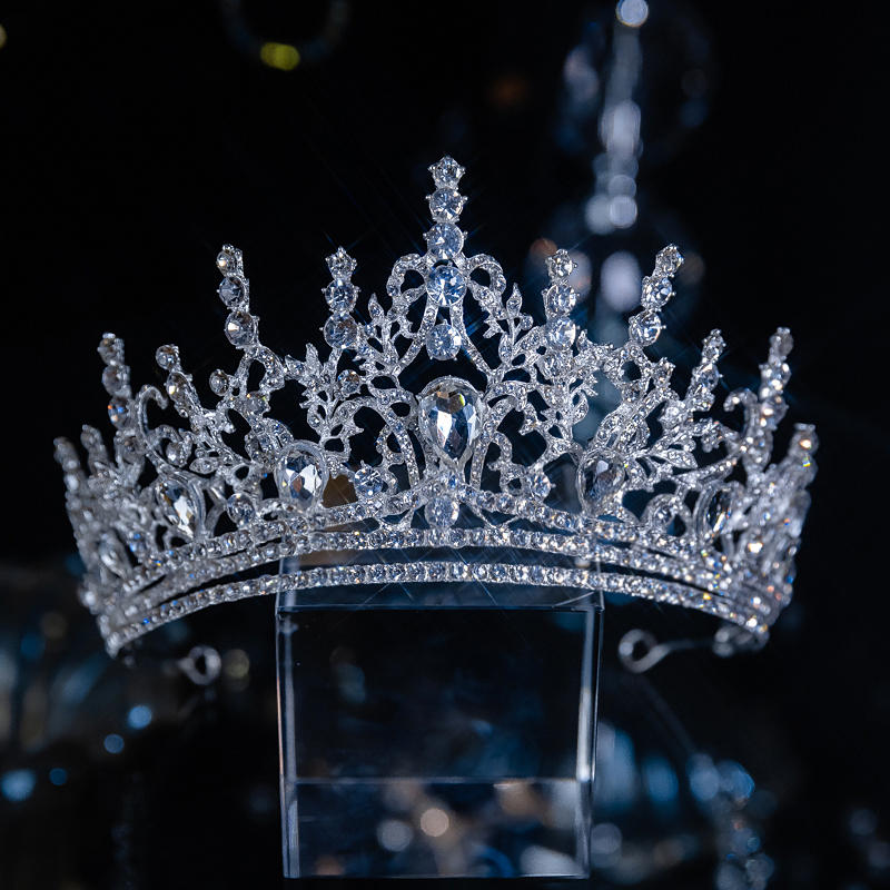 White Princess Crown Wedding Hair Accessory