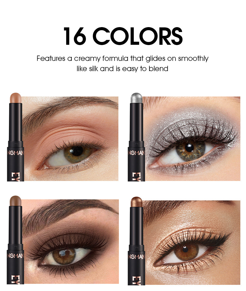 8 Color Eye Shadow Stick Set - Smudge-Resistant, Long-Wear Makeup