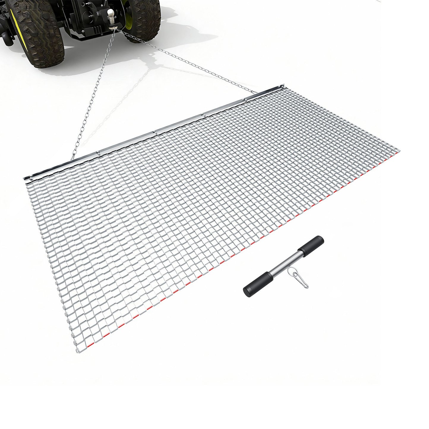 6x3 ft Chain Harrow for ATV UTV Tractor Garden Farm Driveway Gravel Leveling