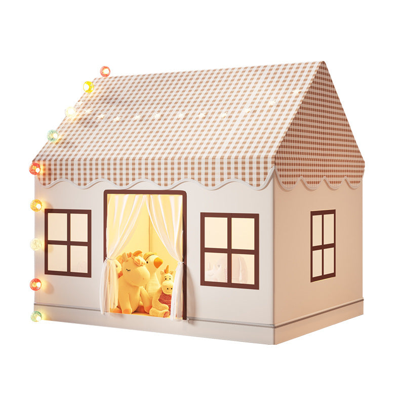Children's Indoor Princess Tent with Star & Cotton Ball Lamps - Toddler Playhouse for Kids 4-6 Years