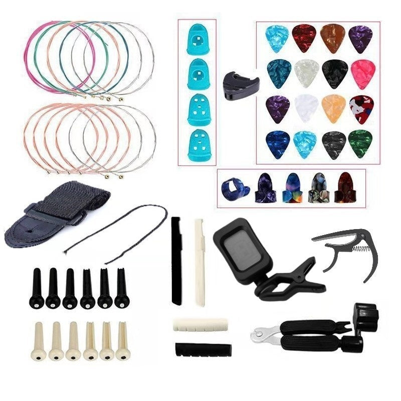 Guitar Accessory Set with Picks, String Nails & Pillow - Multiple Colors
