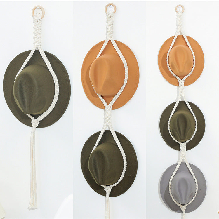 Multi-Layer Wall-Mounted Storage Rack with Clip-On Tassel Ornaments