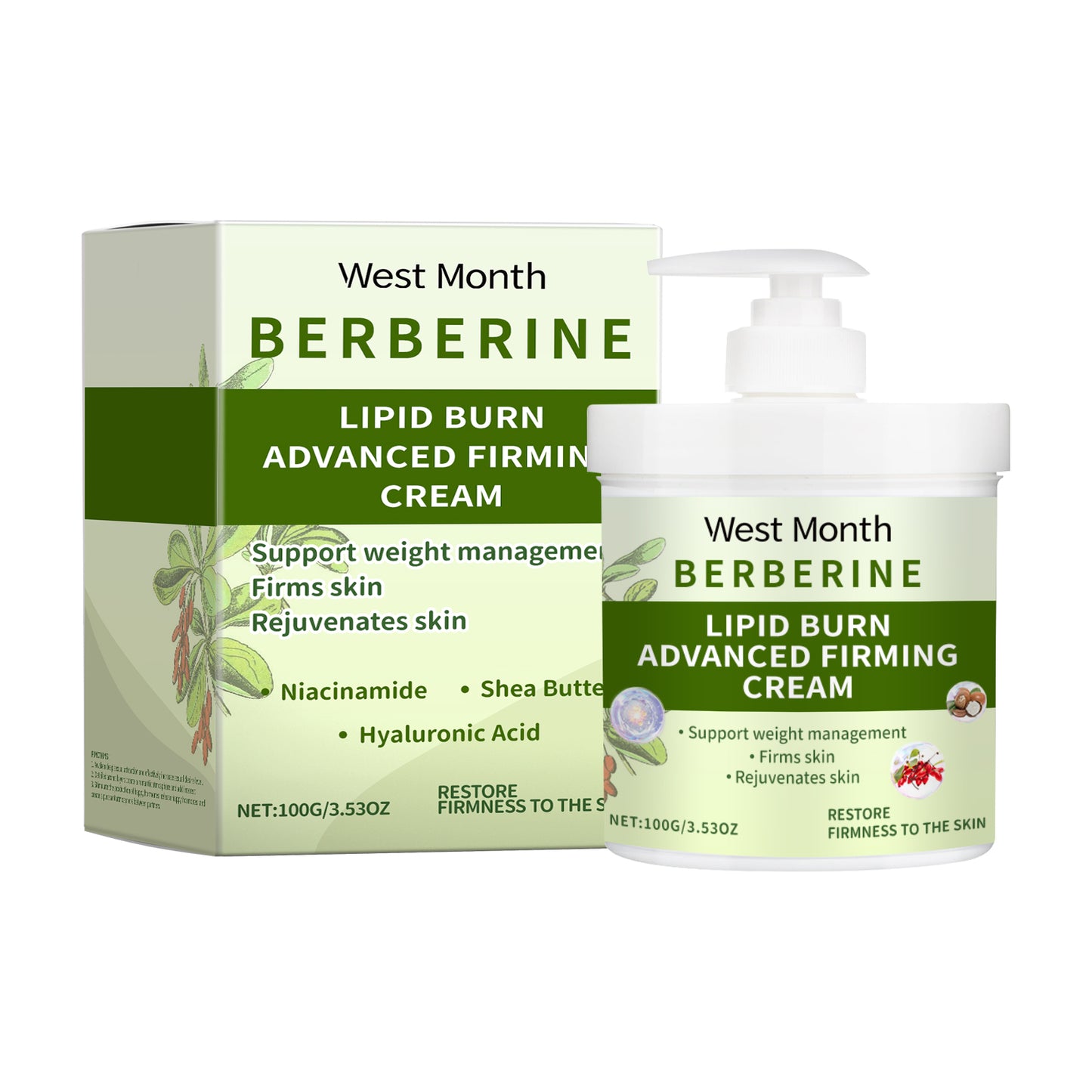 Firming Body Cream with Hyaluronic Acid - Moisturizing & Skin Tightening