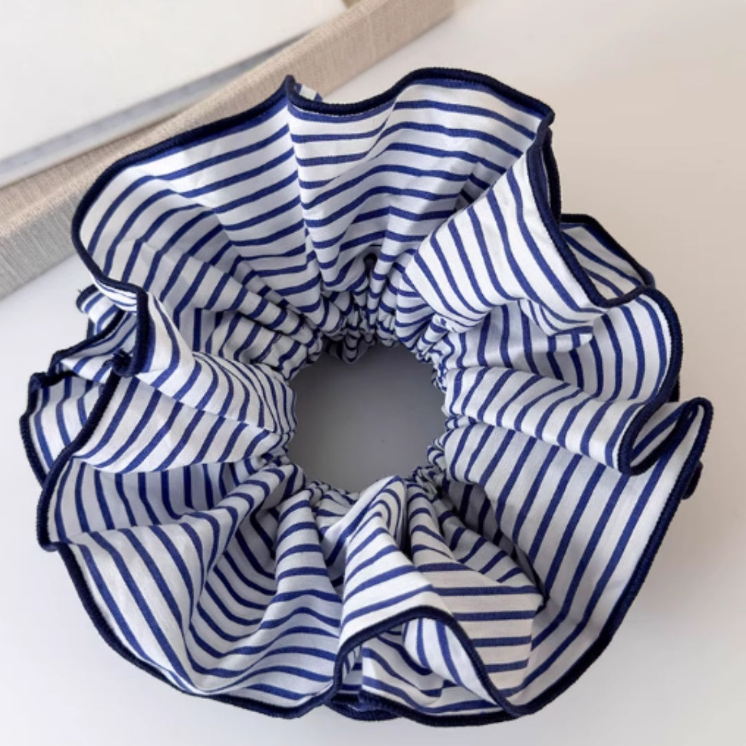 Striped Fabric Hairband Ball Head Accessory