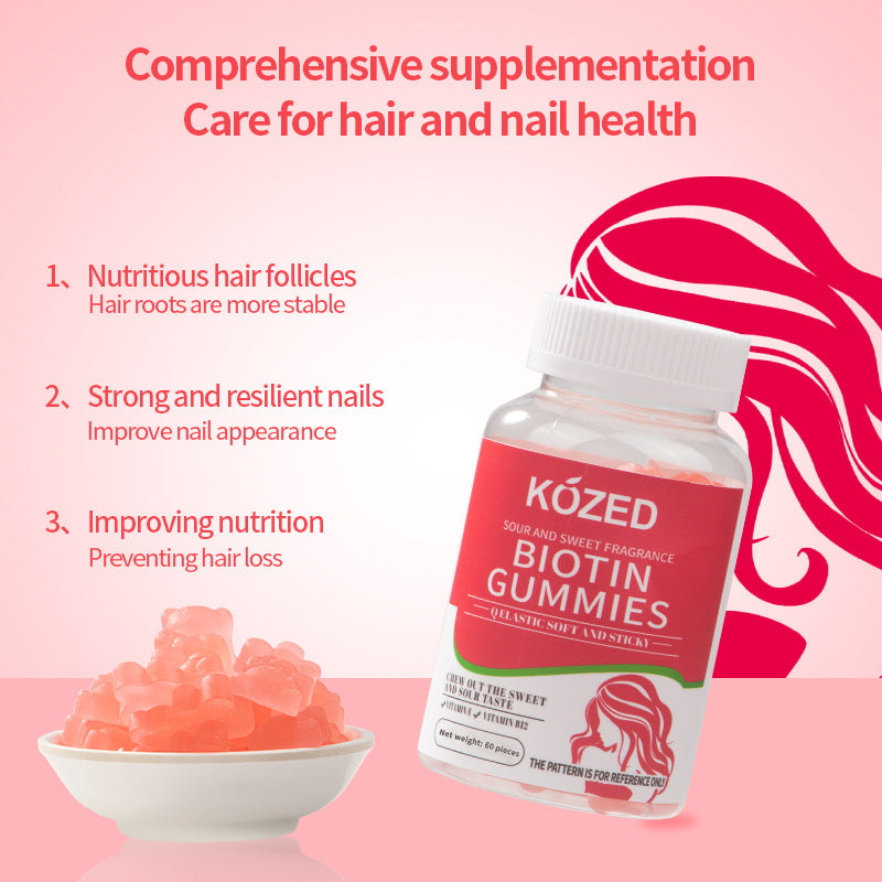 Biotin Soft Gummy Vitamins - 60 Pieces