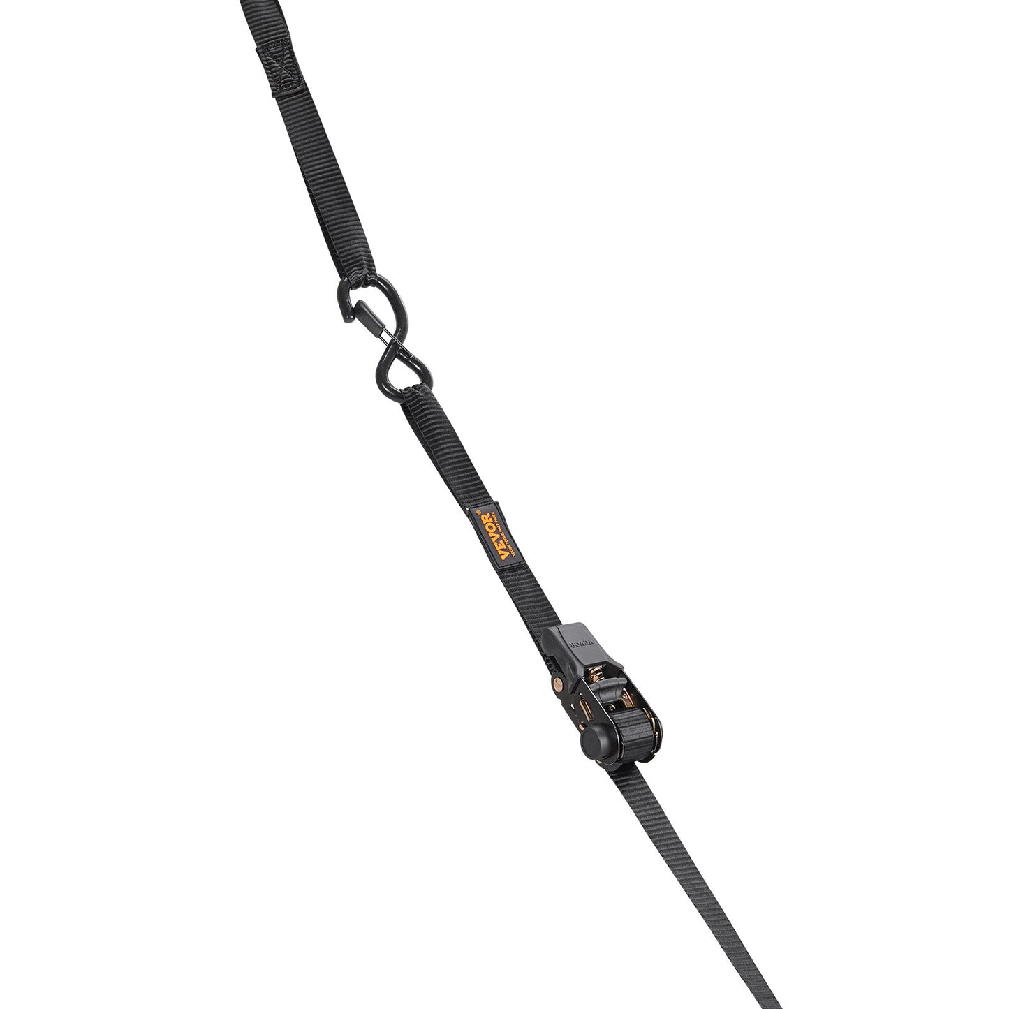 Heavy Duty Ratchet Tie Down Straps 4 Pack - 2200Lb Break Strength, Black, Cargo Securement
