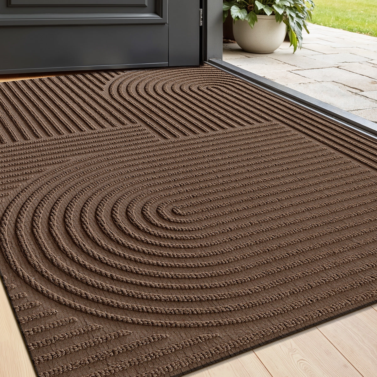 Outdoor Dirt-Trapping Doormat - Wear-Resistant, Easy to Clean for Home Use
