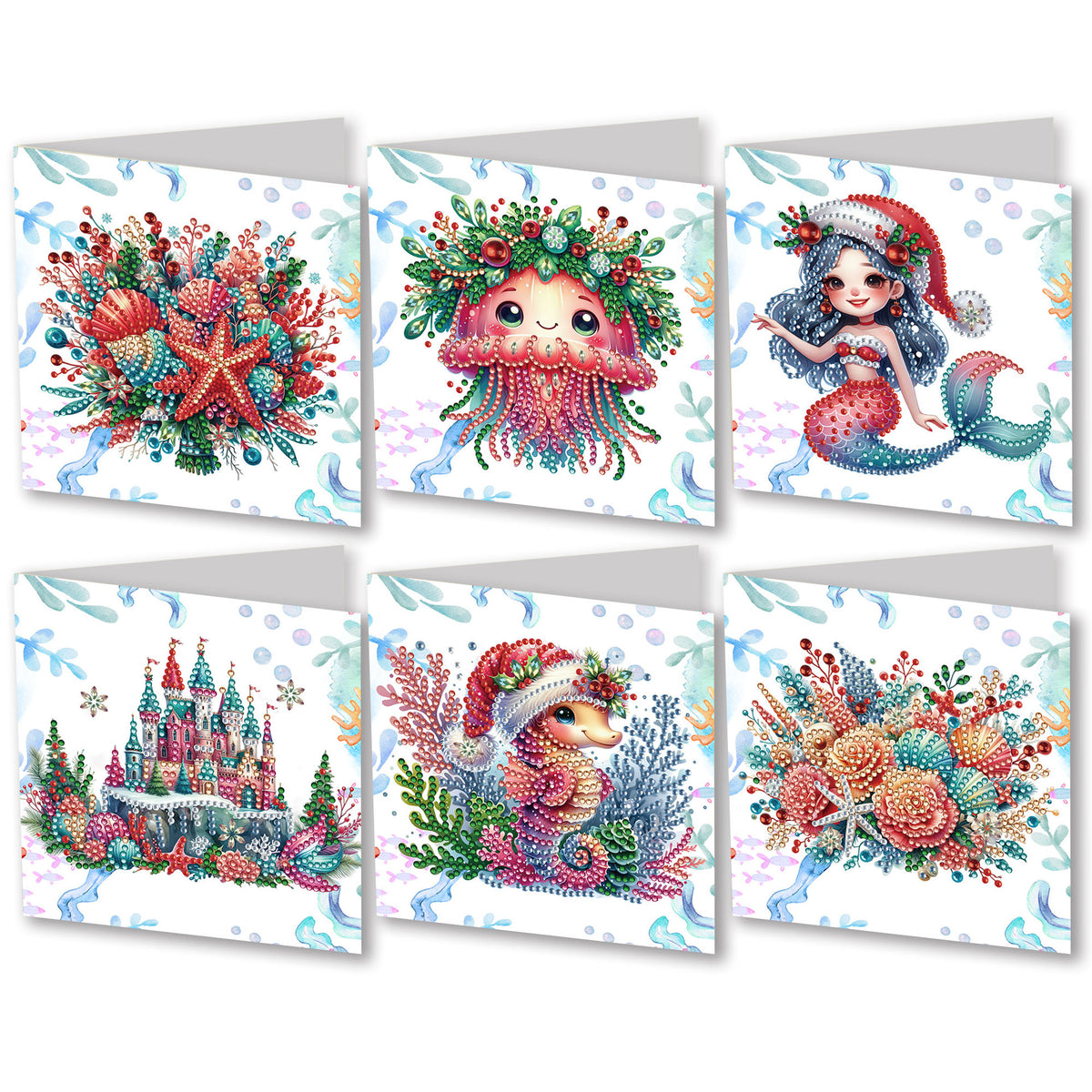 Handwritten Halloween Greeting Card Set - DIY Festive Diamond Cards