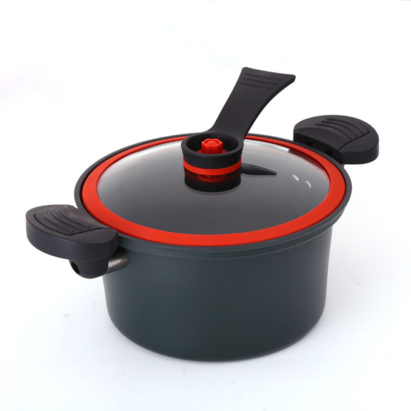 Electric Pressure Cooker 22cm, 3.1-4L Non-Stick Stew Pot with Glass Lid