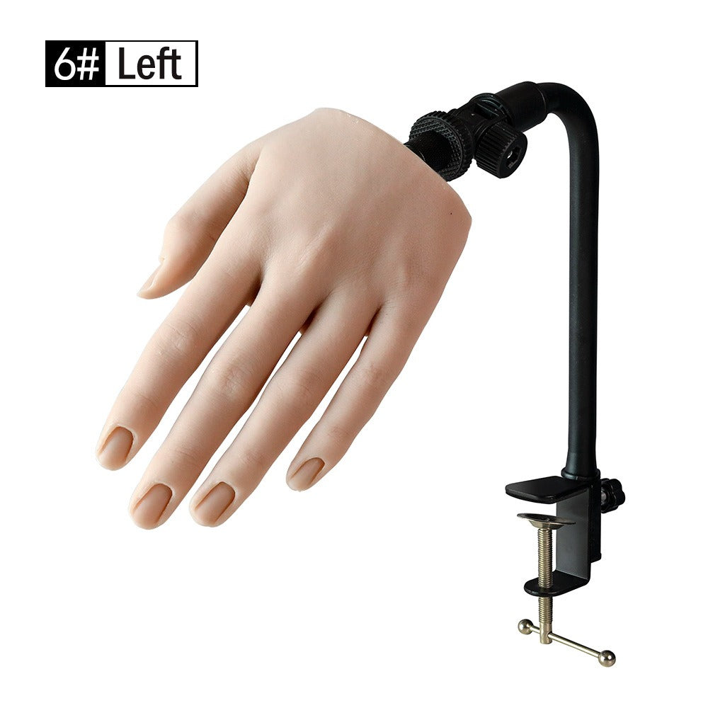 Nail Art Practice Hand Model Silicone Fake Realistic Training Fingers