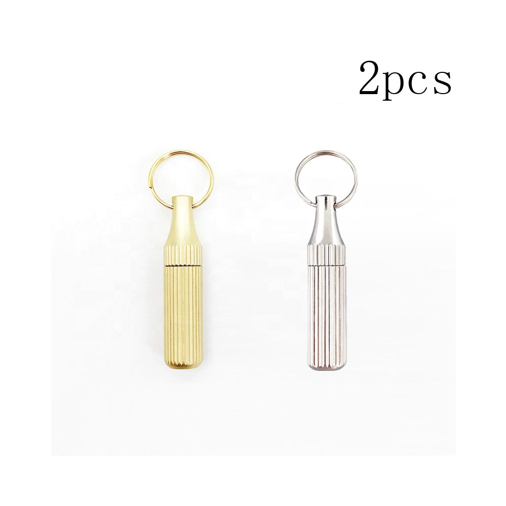 2PCS Mini Pocket Knife Set - Leaf-Shaped Stainless Steel with Keychain