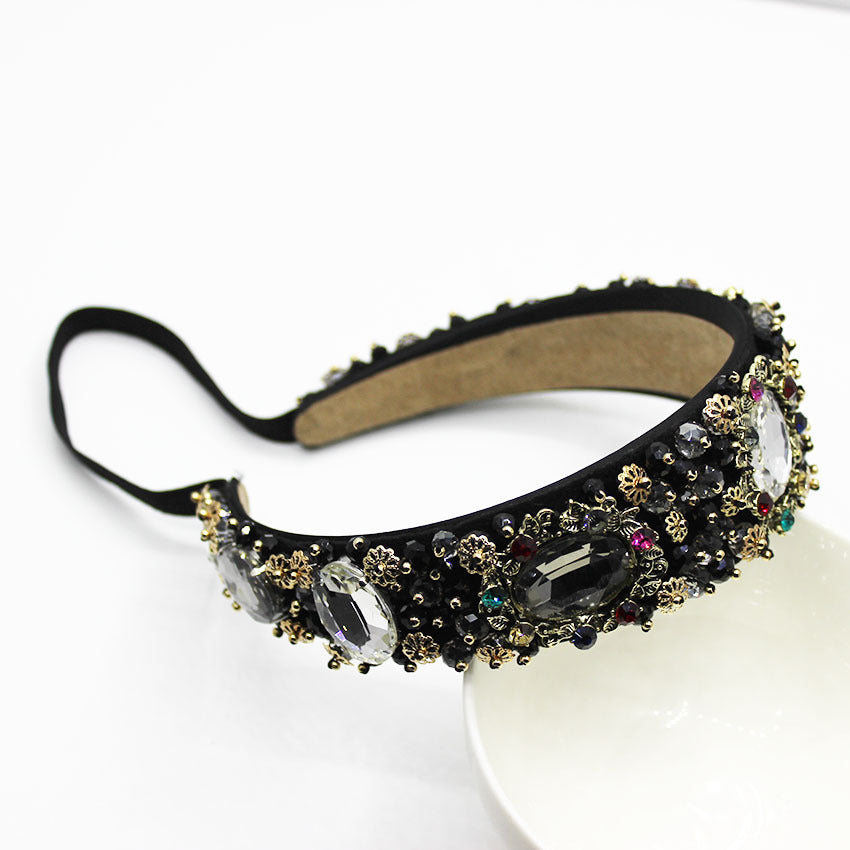 Baroque Flower Alloy Headband - Multiple Colors
