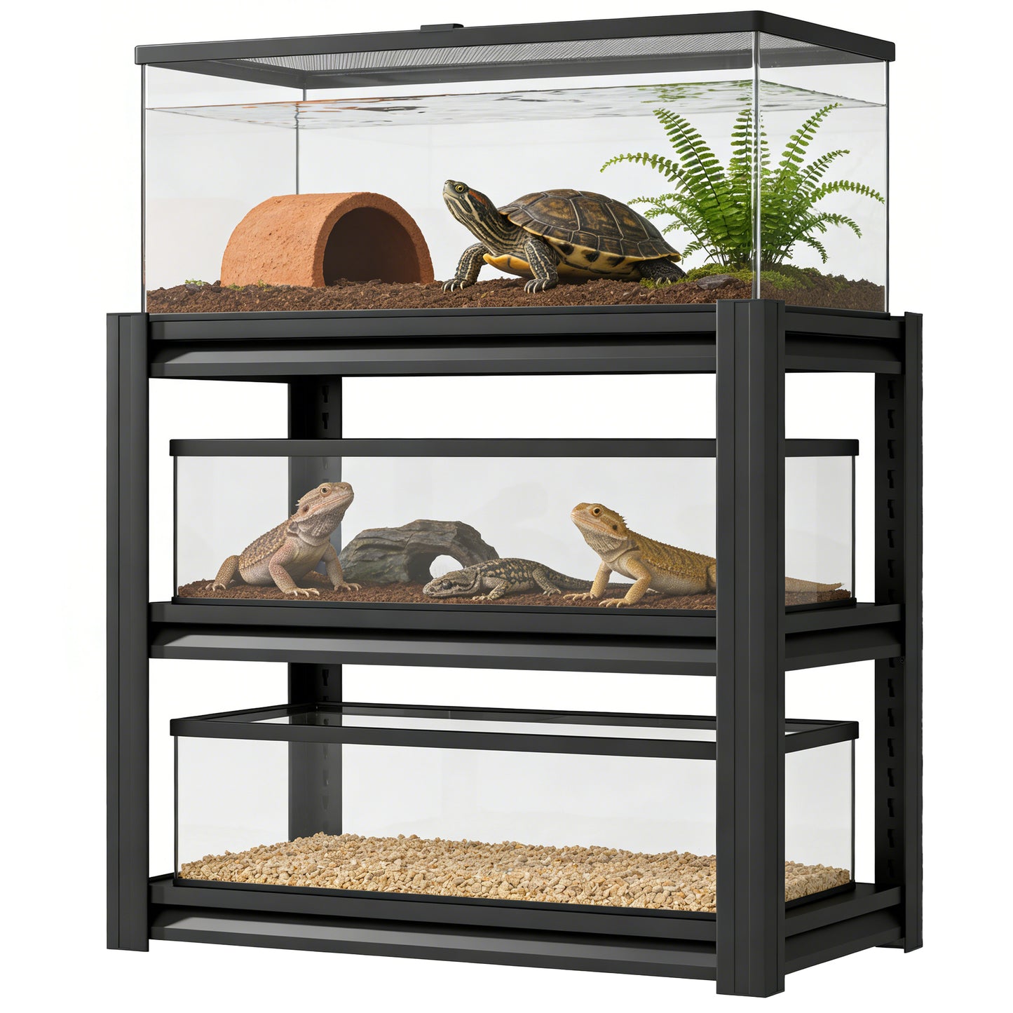 20-30 Gallon Fish Tank Stand - Metal Aquarium Stand, 34 W X 18 D 31H