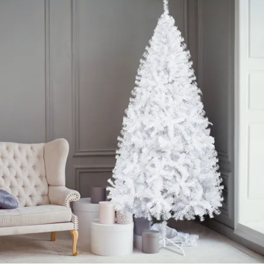 6 FT White Artificial Christmas Tree with 800 Branch Tips