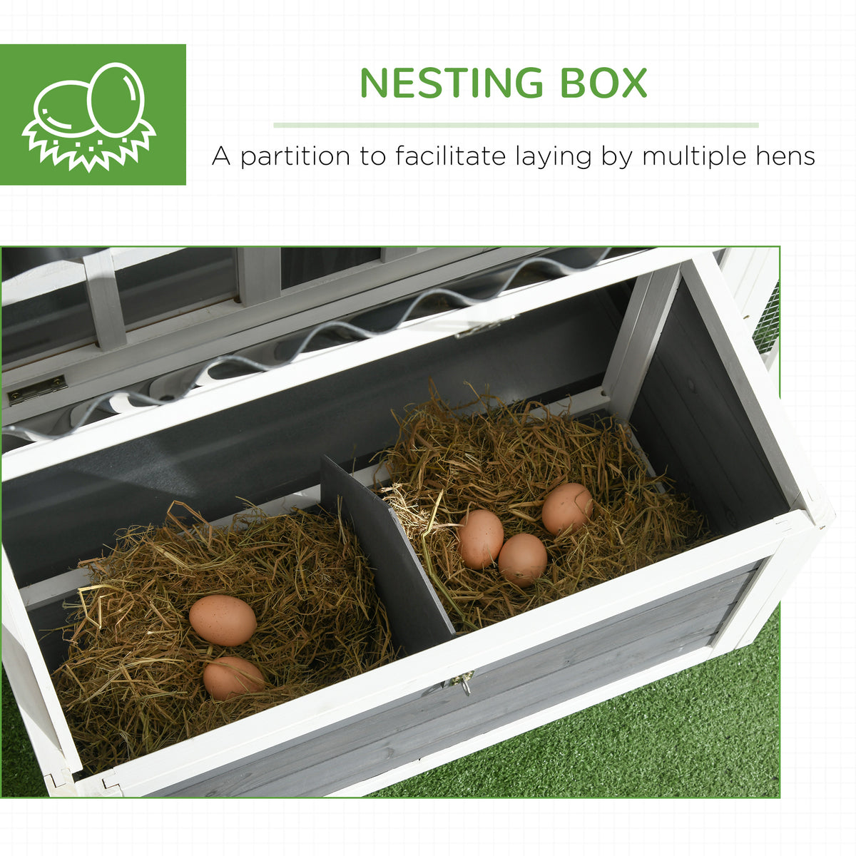 Wooden Chicken Coop with Run for 1-2 Chickens - Outdoor Pet House