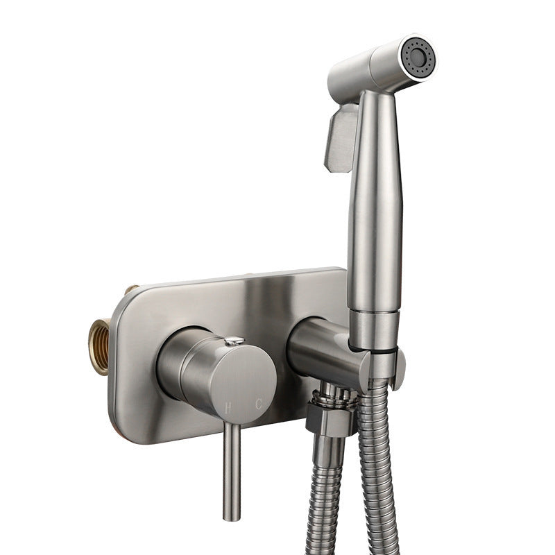 Shower Toilet Spray Gun Set with Switch and Socket - Small Nozzle Home Bathroom Fixture