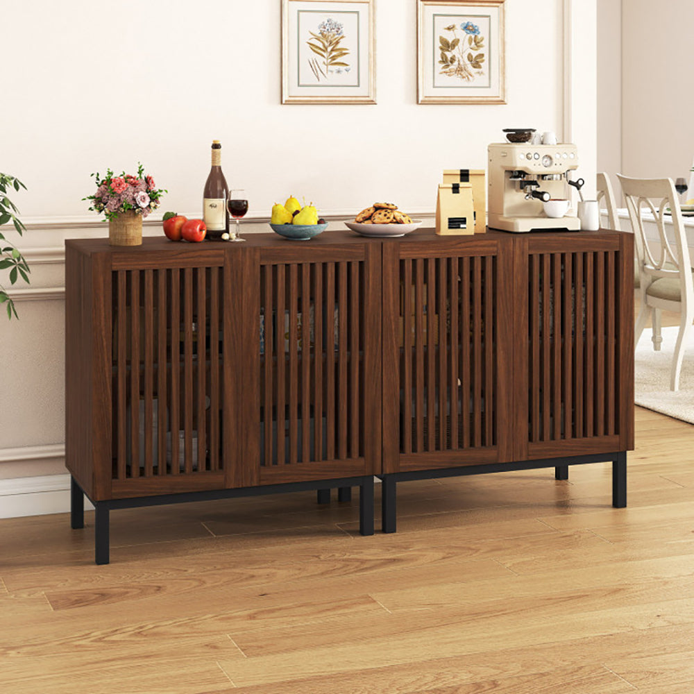Buffet Cabinet With Storage 32 Inch Wooden Sideboard Coffee Bar