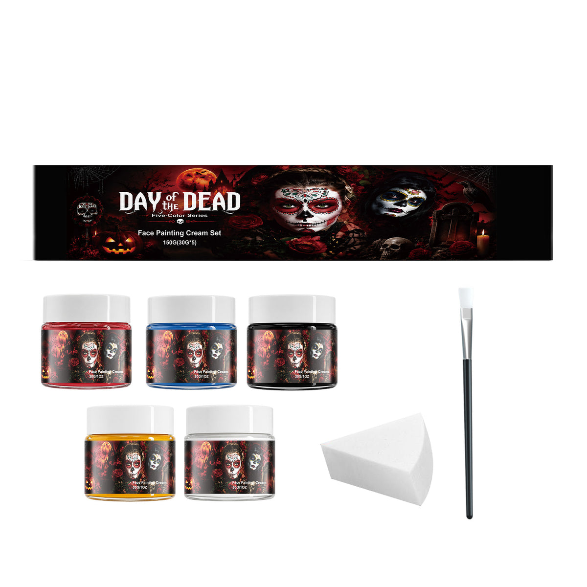 Halloween Five-Color Face Paint Kit