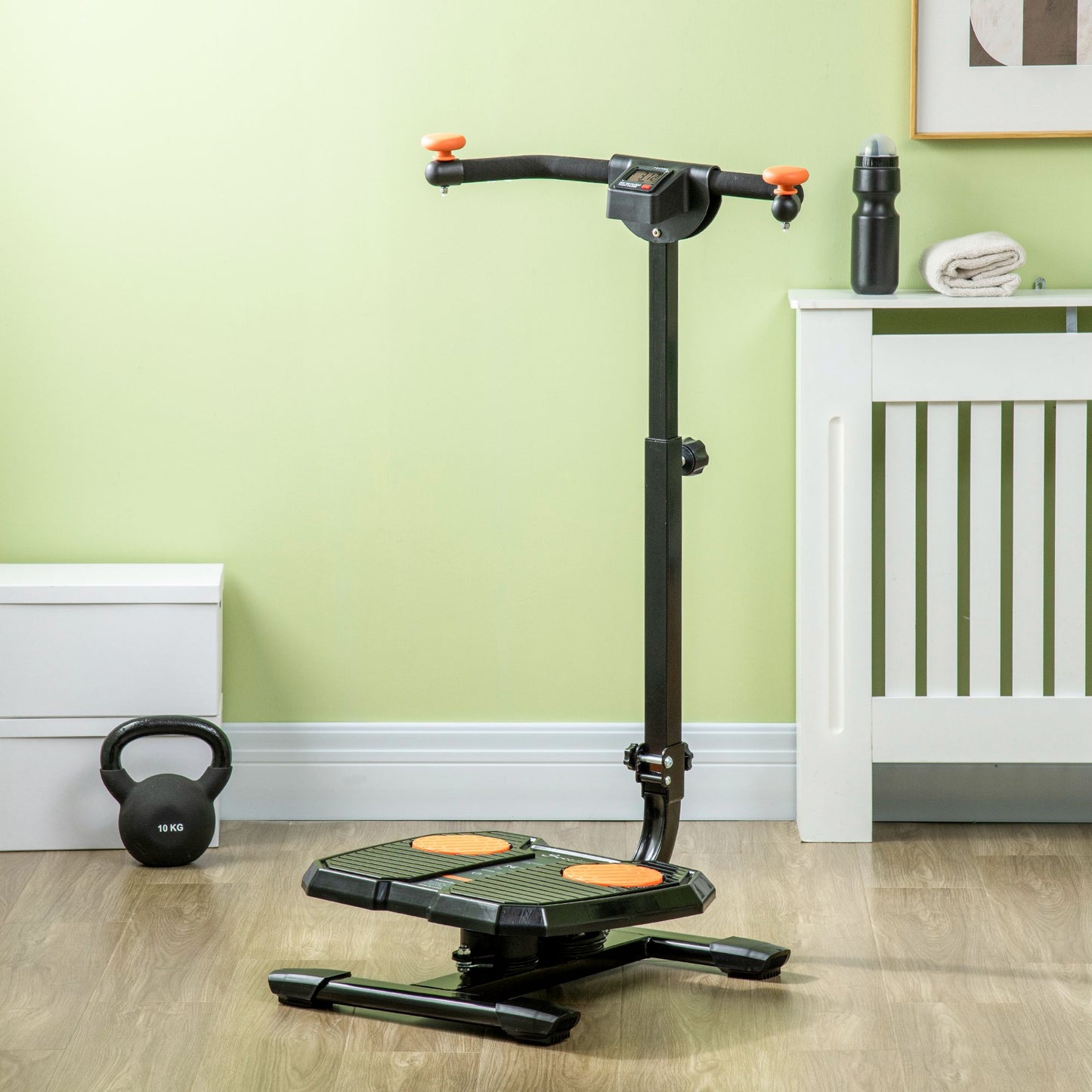 Foldable Ab Twister Board with LCD for Core Fitness - Black & Red