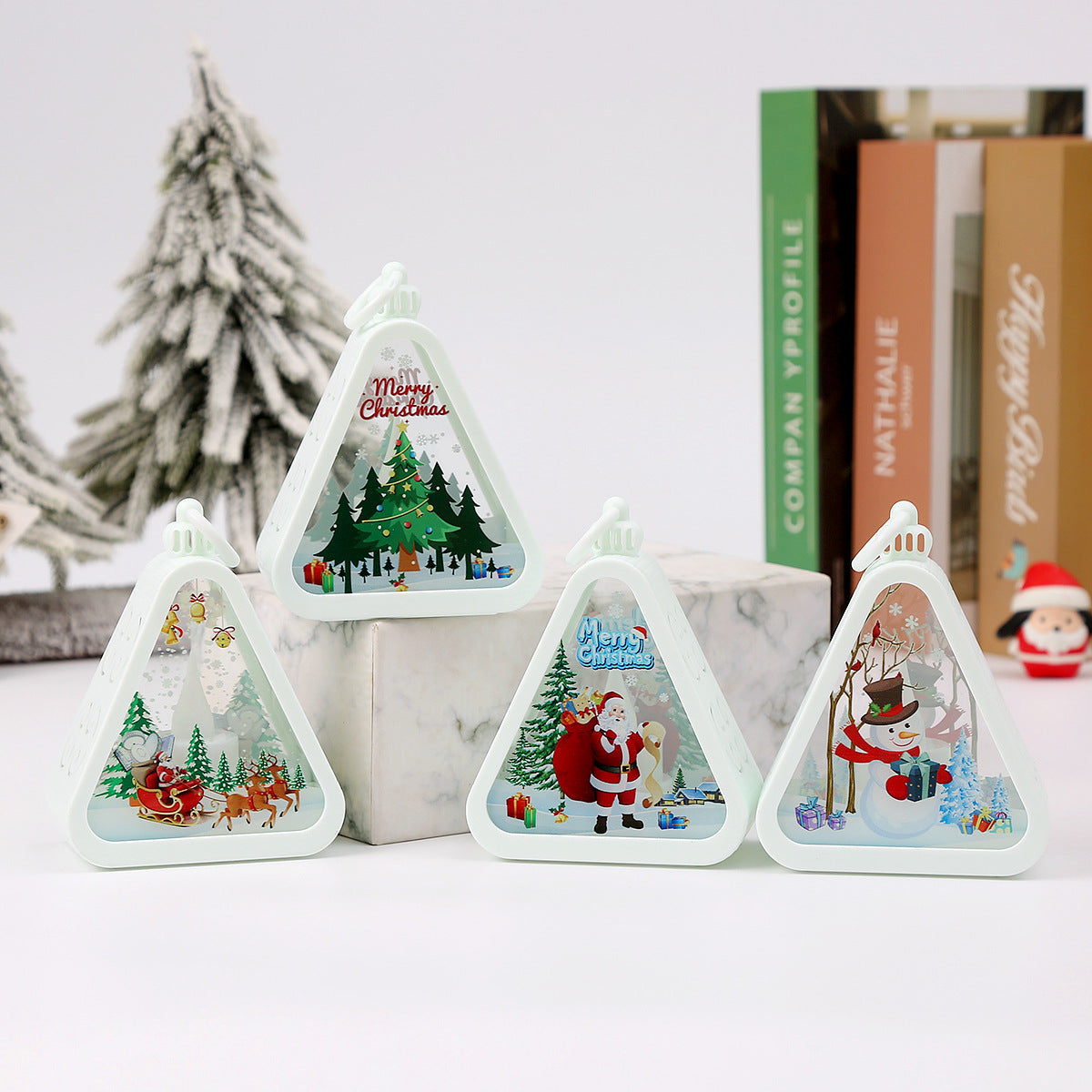 Retro Electric Candle Lamp Christmas Decorations Luminous Ornaments