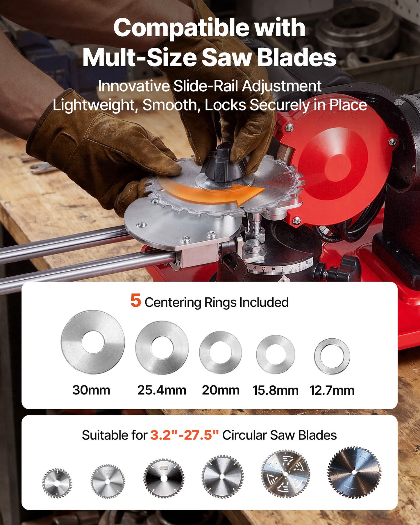 Circular Saw Blade Sharpener, 370W 3590RPM Rotary Angle Mill Grinder