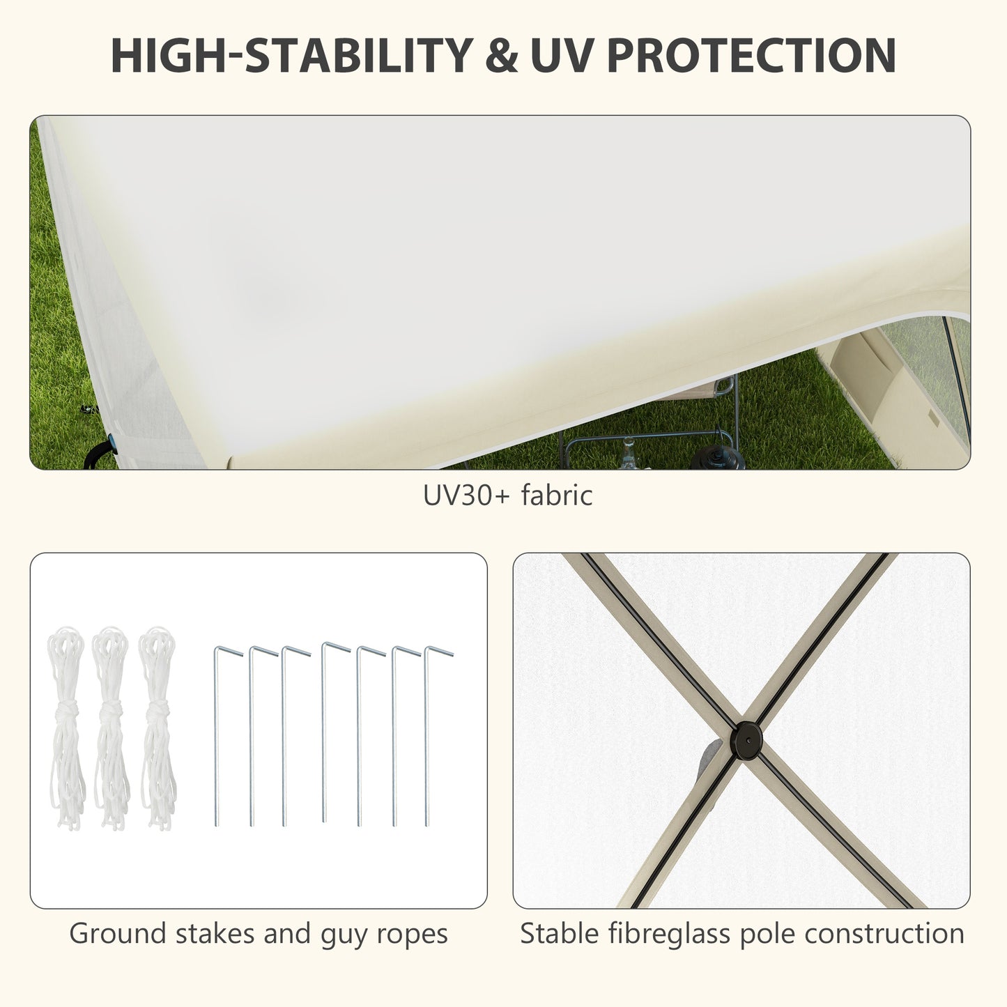 Pop Up Canopy Tent - UV-Resistant Sun Shade Shelter for 3-5 People