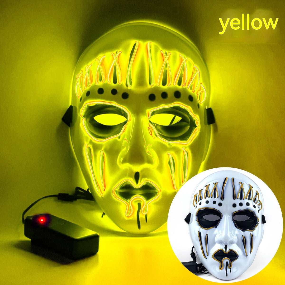 EL Cold Light Mask for Halloween Performance - Colorful LED Party Mask