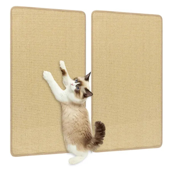 2-Pack Large Sisal Cat Scratching Mats 32x20 Inches - Rest & Play Pads for Indoor Cats