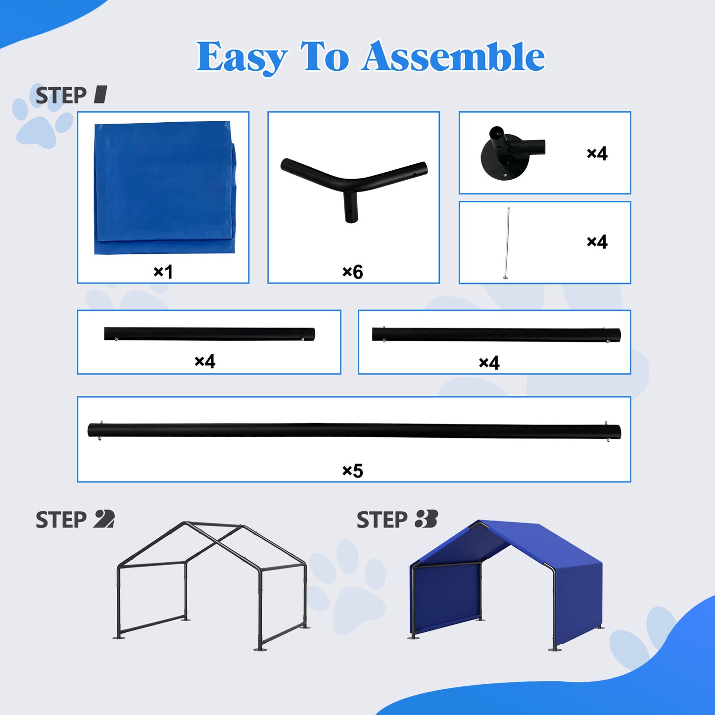 Outdoor Dog Shelter Tent Waterproof Sun Protection for Small Medium Dogs