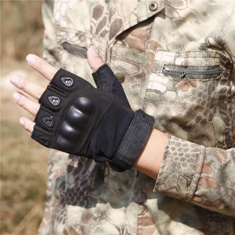 Cut Resistant Half Finger Tactical Gloves for Work and Protection