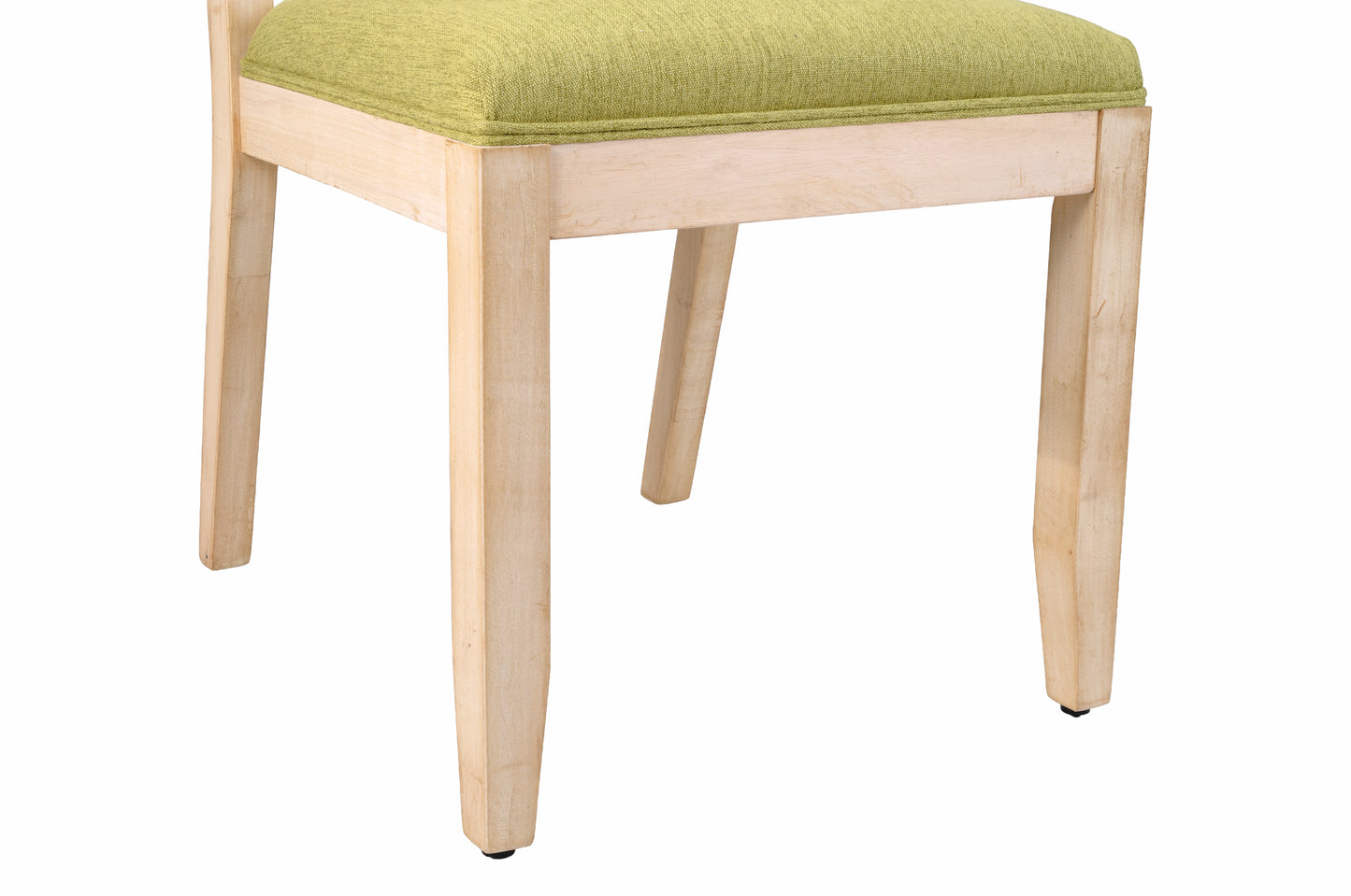 Olive Green Rattan Dining Chairs Set of 2 - Mid Century Modern