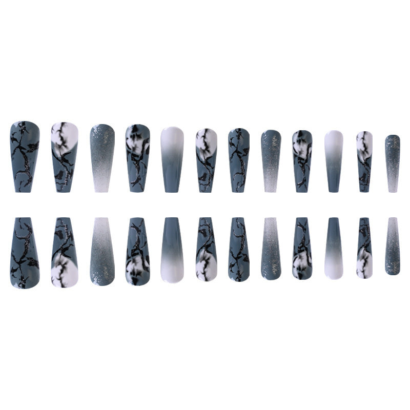 Marble Nail Art Stickers with Crystals for Elegant Manicure JP325