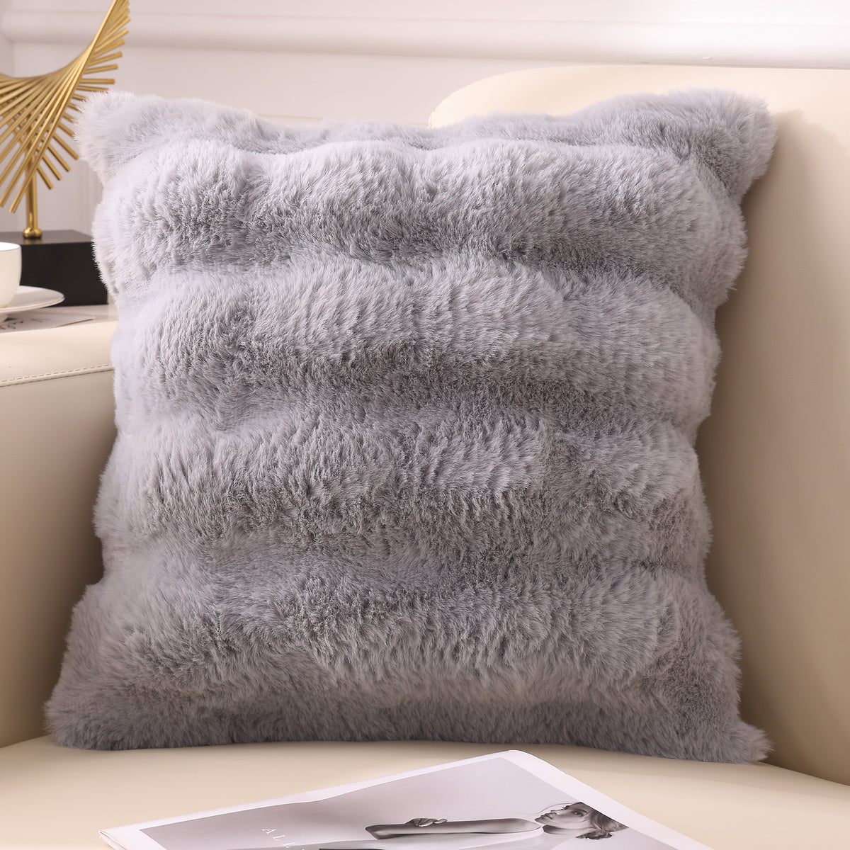 Nordic Plush Pillowcase Without Core - Soft Geometric Home Textiles