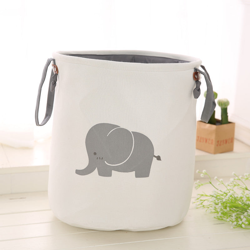 Double Bucket for Clothes Storage - Cartoon Design, 35x40cm