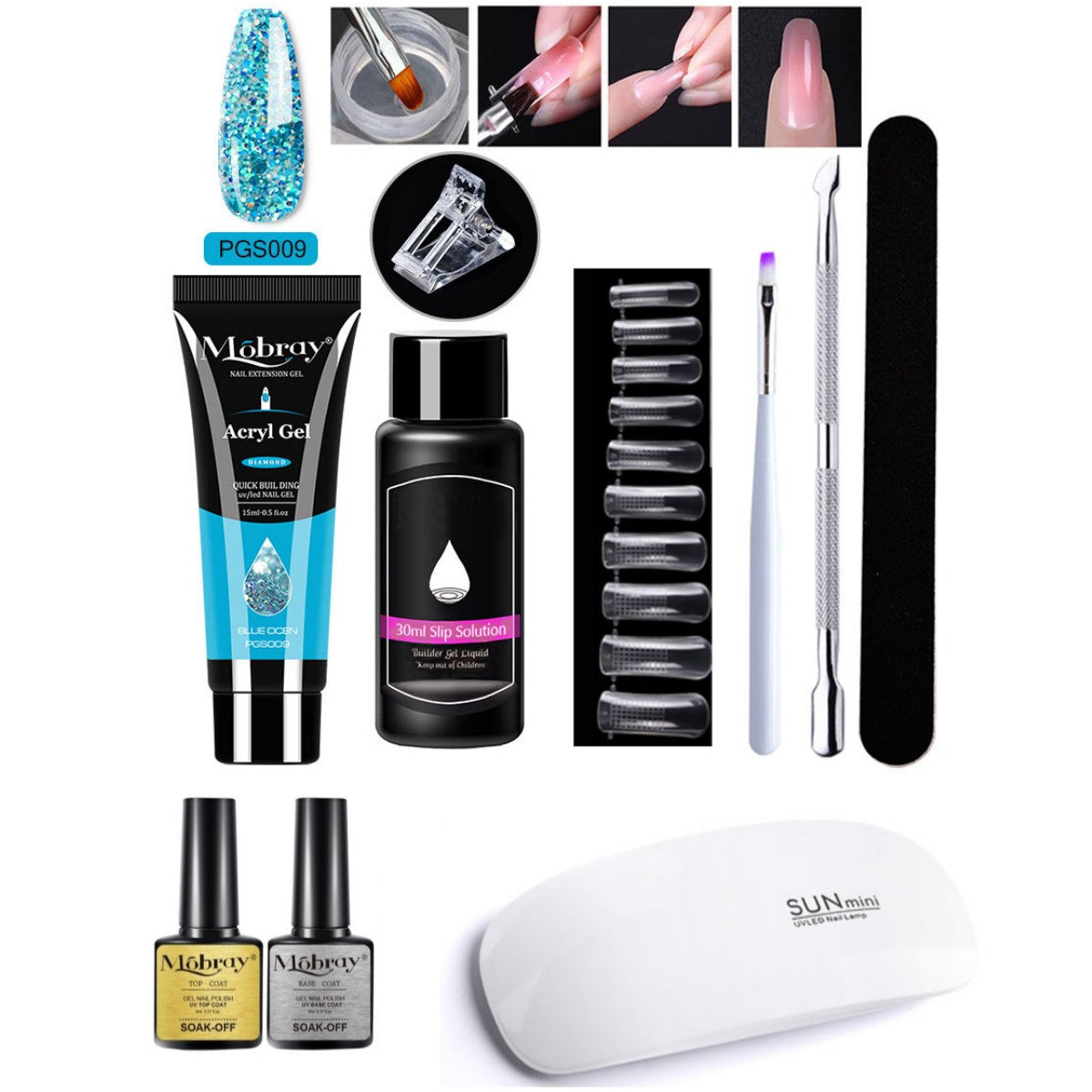 Nail Art Resin Extender Kit - 12 Colors