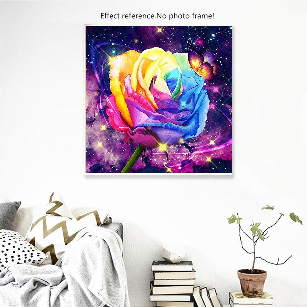 5D DIY Diamond Painting Kit Rose Mosaic - Round & Square Styles, 25x25cm to 50x50cm