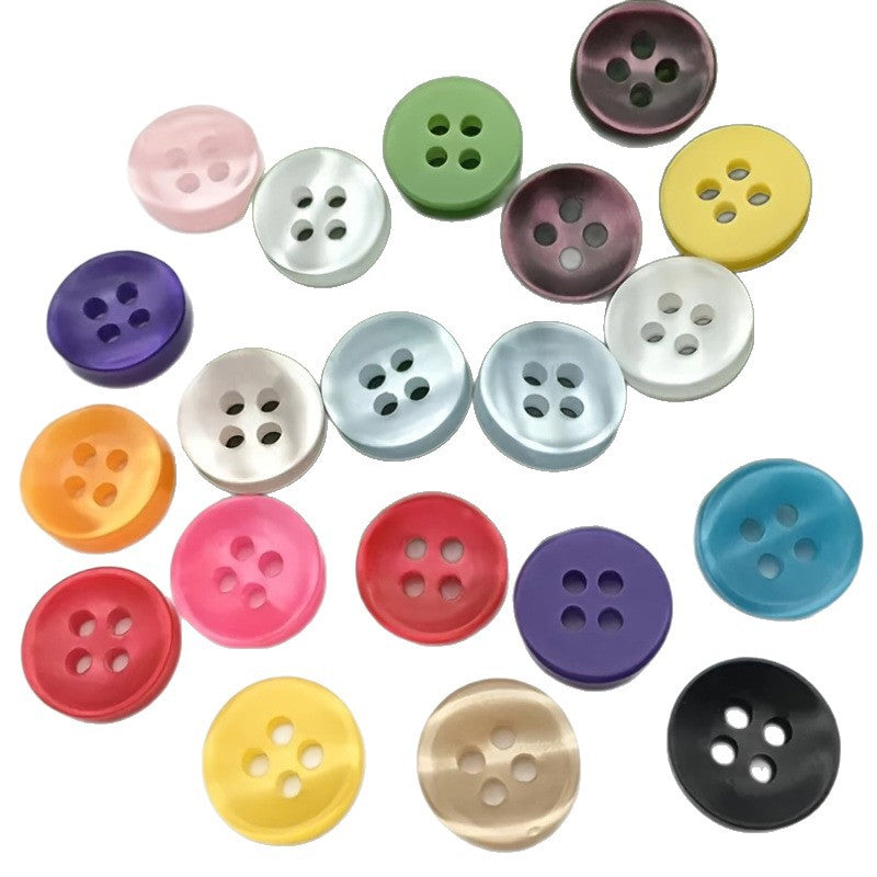 Children's Shirt Button Set - Pearlescent Resin Concave 150 Pieces
