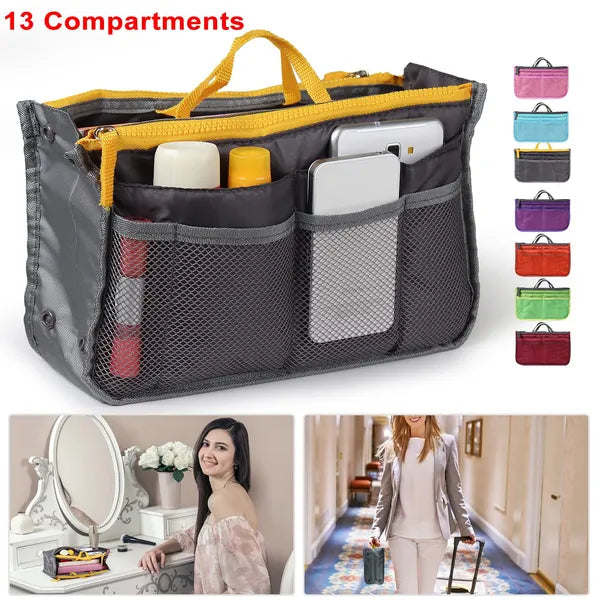 Women Lady Travel Insert Handbag Organiser Makeup Bags Toiletry Purse