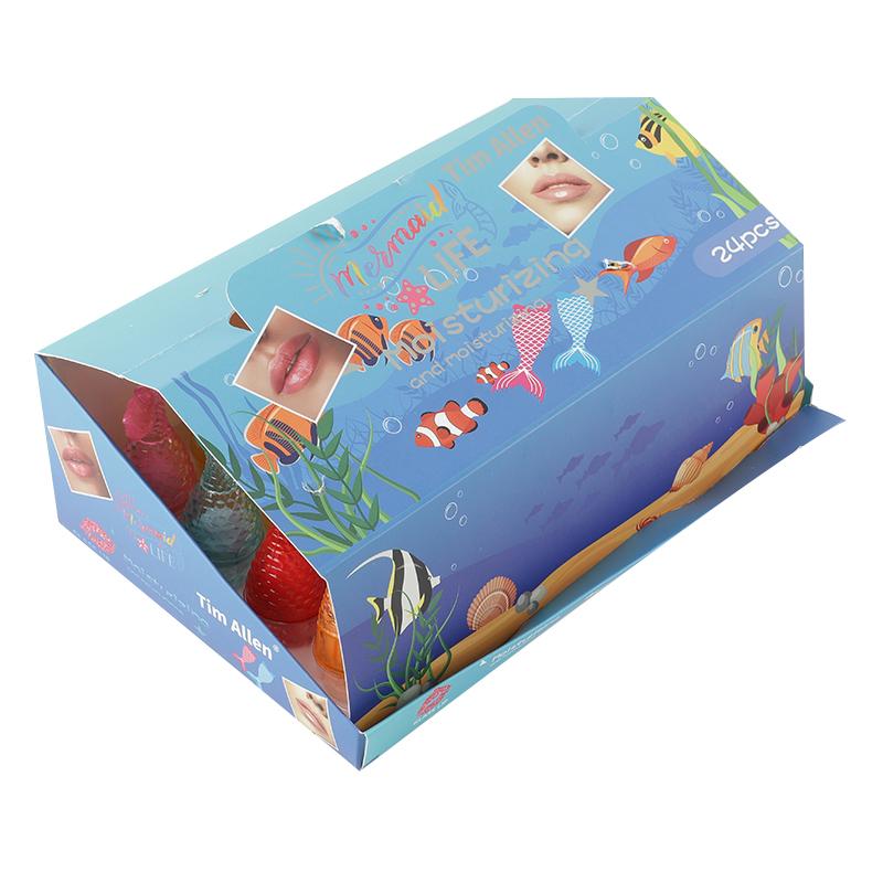 24-Pack Fishtail Mermaid Travel Lip Balm Set - Moisturizing Lip Care