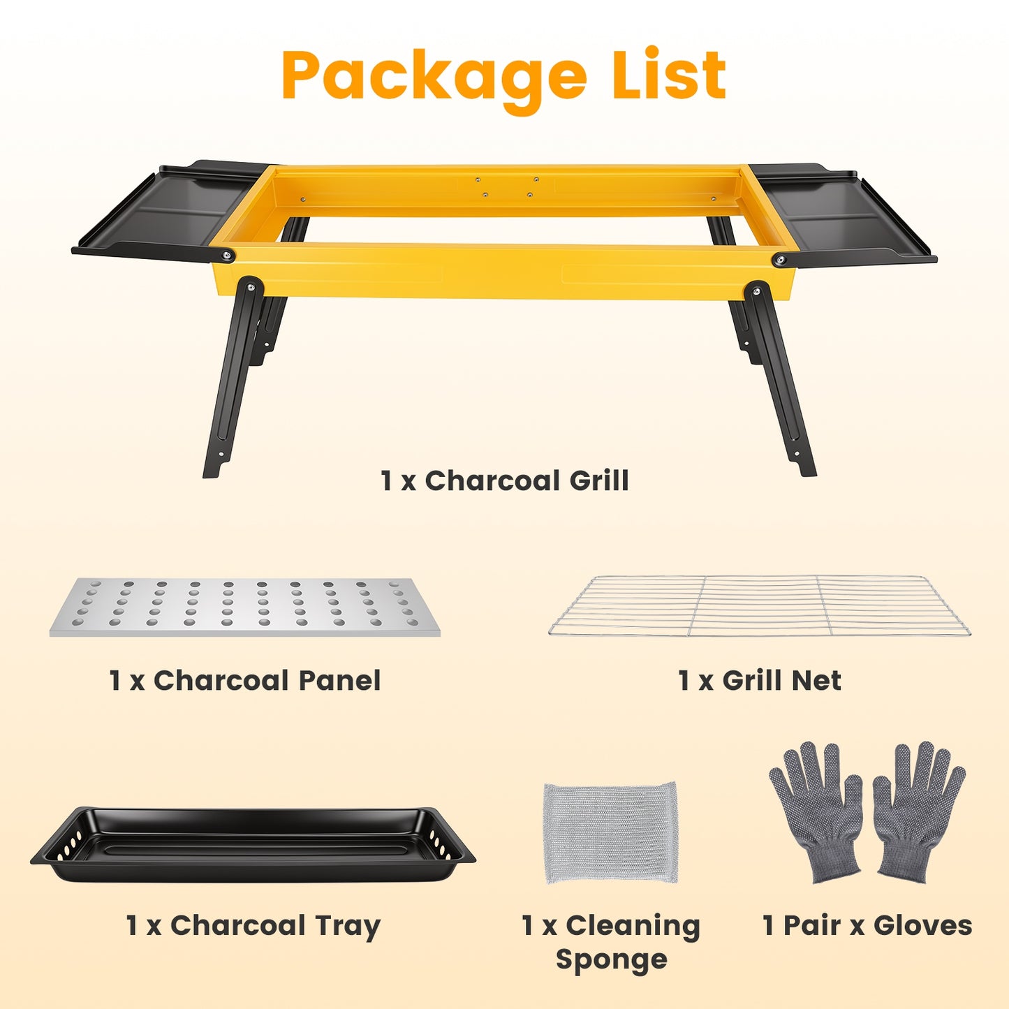 Portable Folding Charcoal Grill - Compact Stainless Steel BBQ