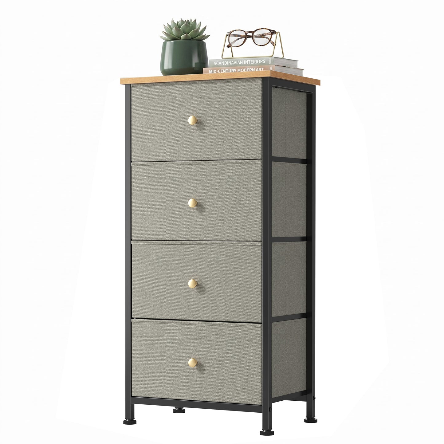 4-Drawer Storage Cabinet for Bedrooms & Living Rooms