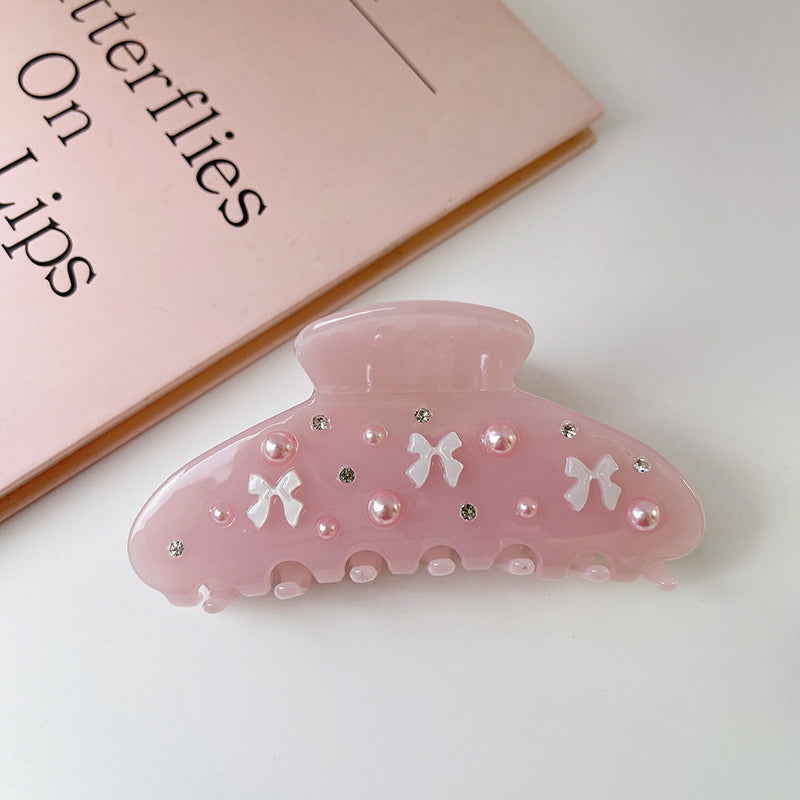 Rhinestone Bow Hair Clip