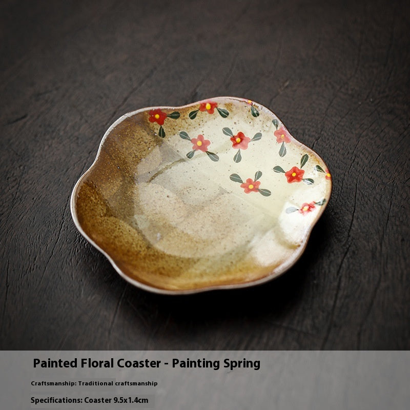 Small Floral Hand-Painted Ceramic Cup Set - Chinese Teaware, 50ml