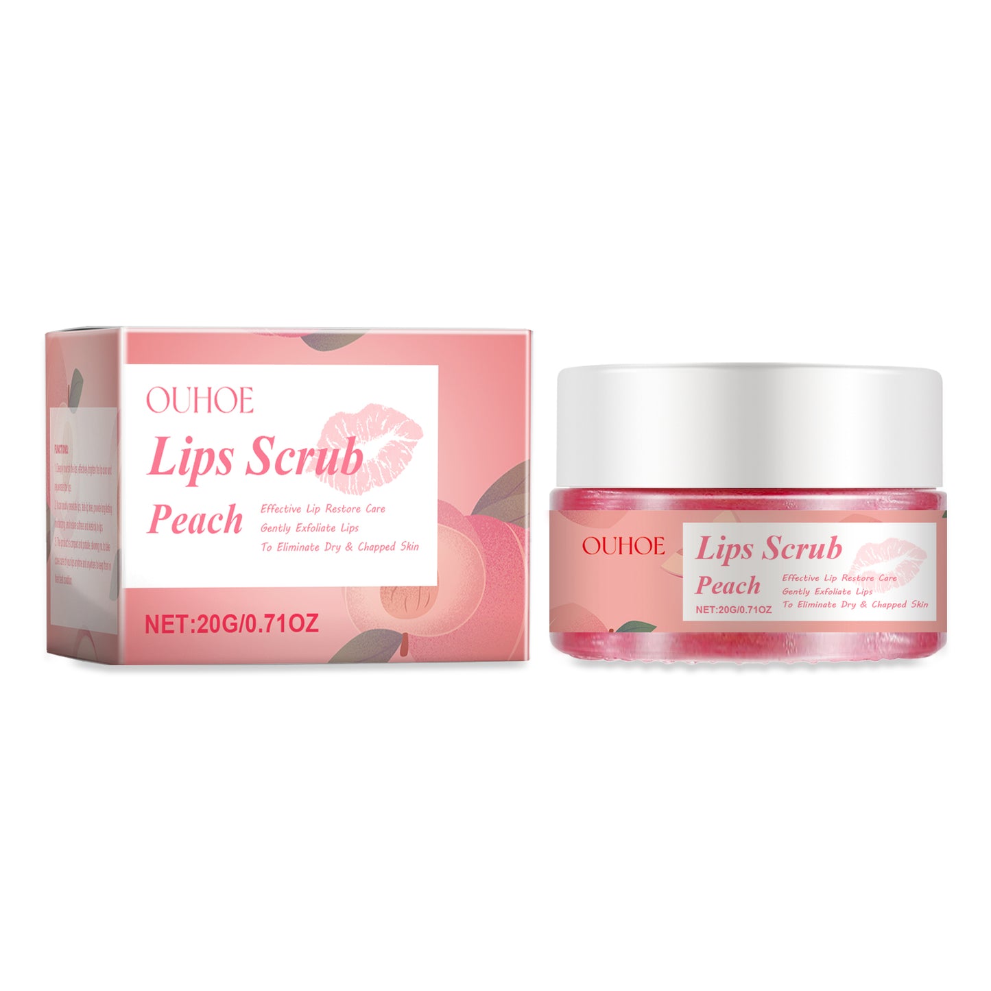 Peach Moisturizing Lip Cream - Hydrating Repair Treatment for Dry Lips